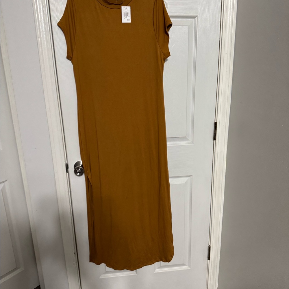 Absolutely Brown Casual Sheath Maxi Dress